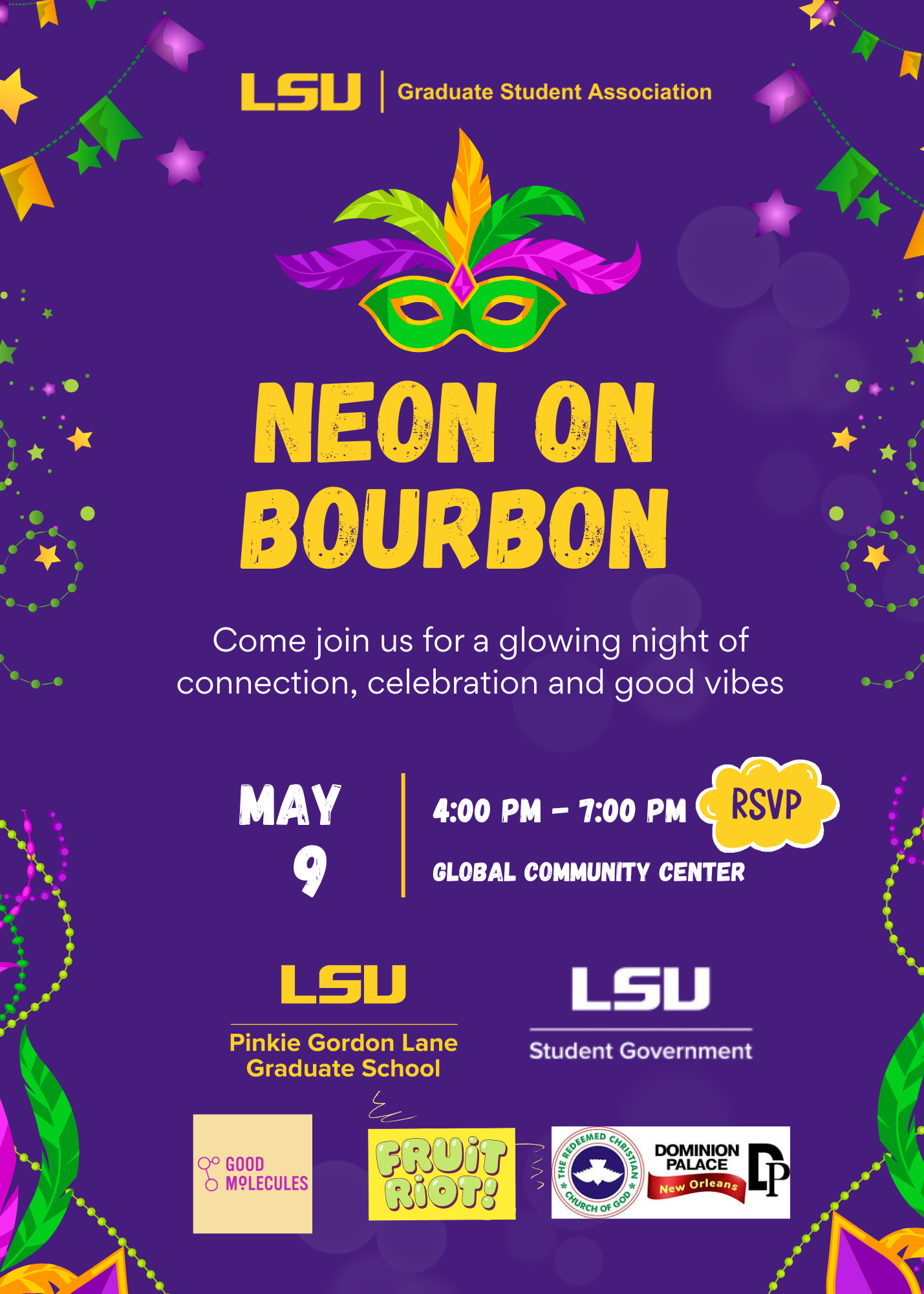 GSA Neon on Bourbon event graphic 