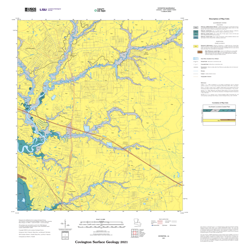 Covington Surface Geology 2021