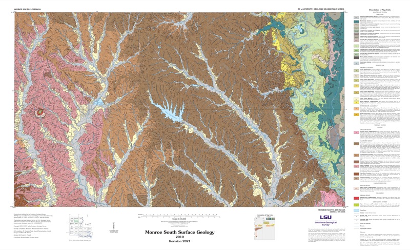 Monroe South Surface Geology Revision 2021