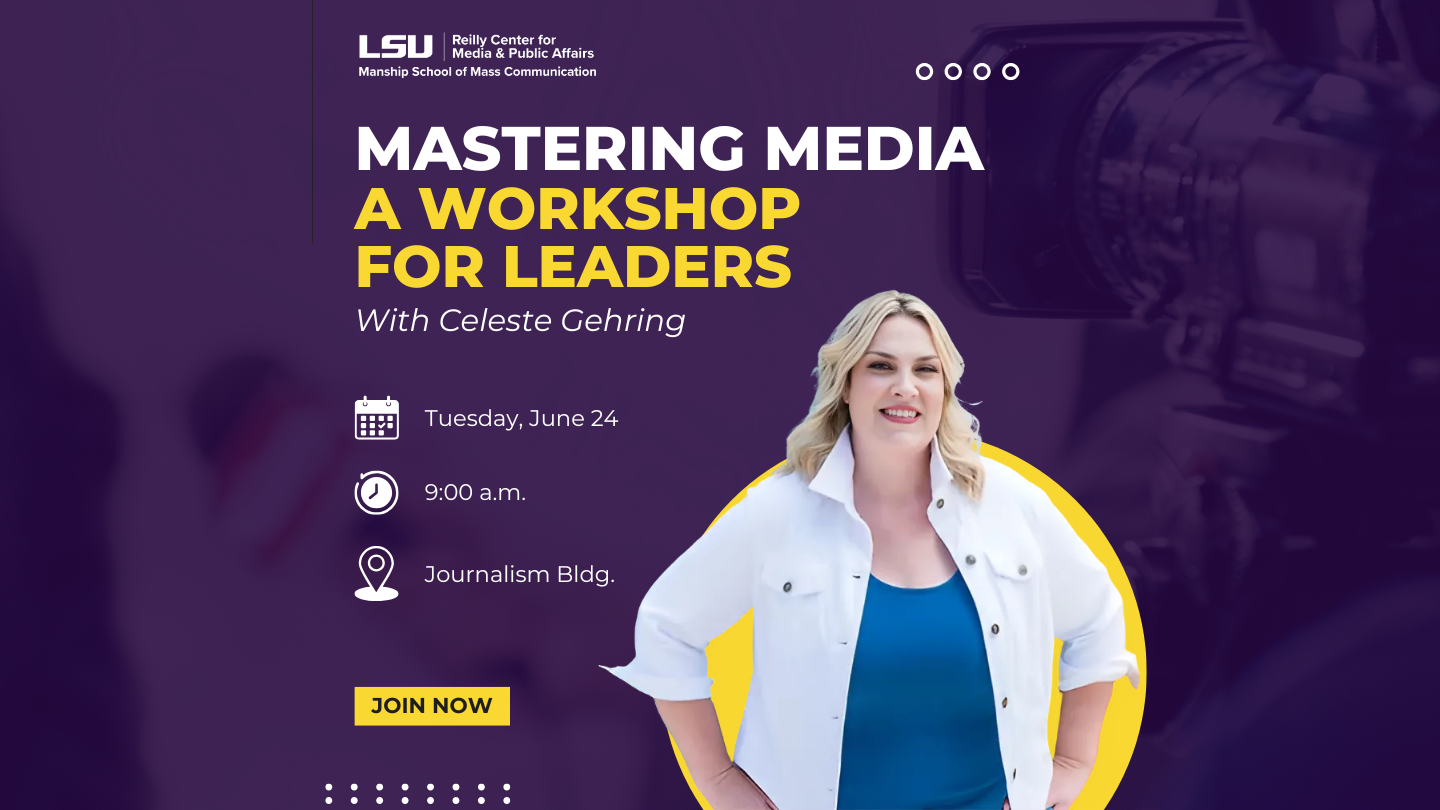 Promotional artwork with purple background and Celeste Gehring. 